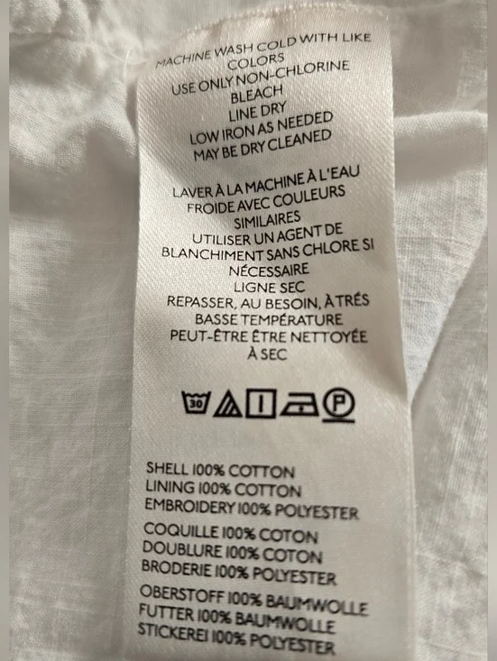 Pilcro White Maxi Dress with Navy and Coral Embroidery - Picture 8 of 8